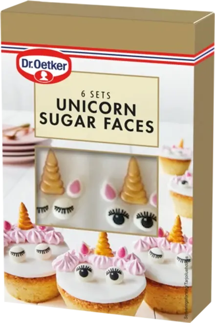 Dr. Oetker Unicorn sugar faces