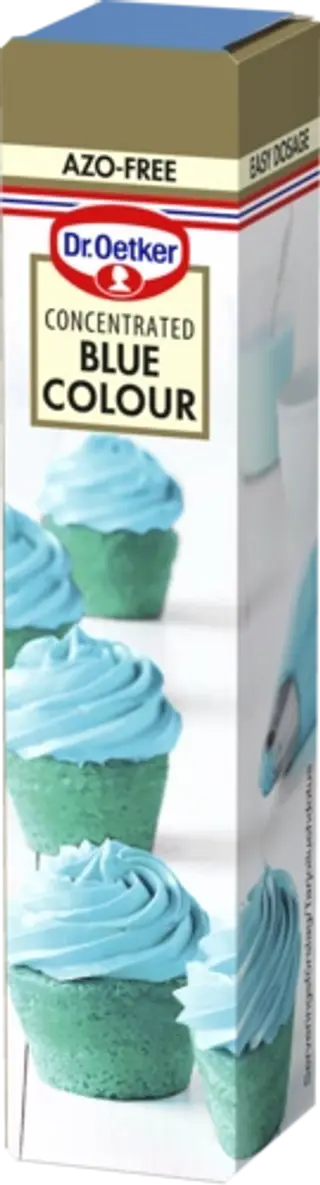 Dr. Oetker gelfärger blå  (gul, grön och röd)