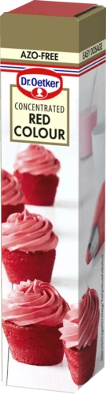 Dr. Oetker gelfärger röd  blå, grön, gul och lila. eller valfria kulörter.