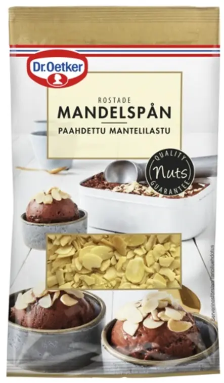Mandelspån rostade (2 påsar)
