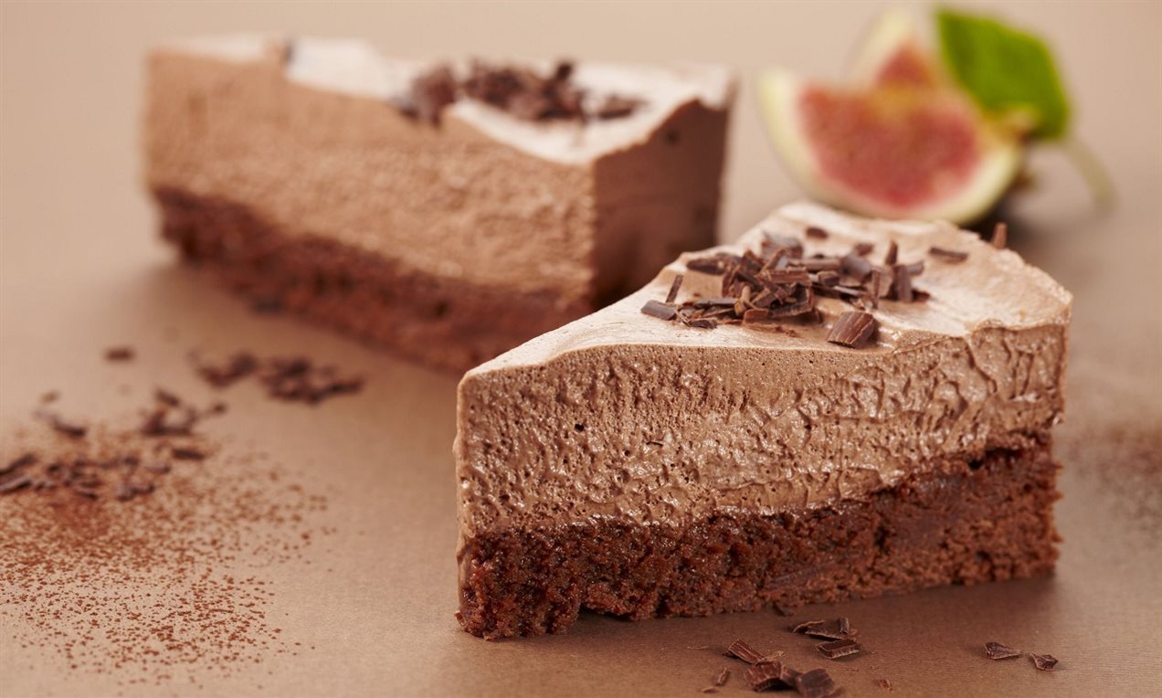 Kladdkaka med chokladmousse