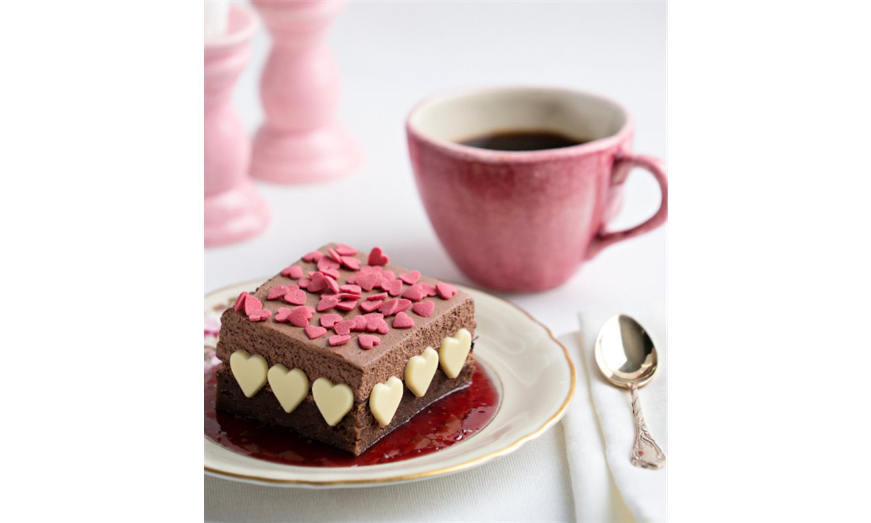 Kärleksfull chokladbakelse