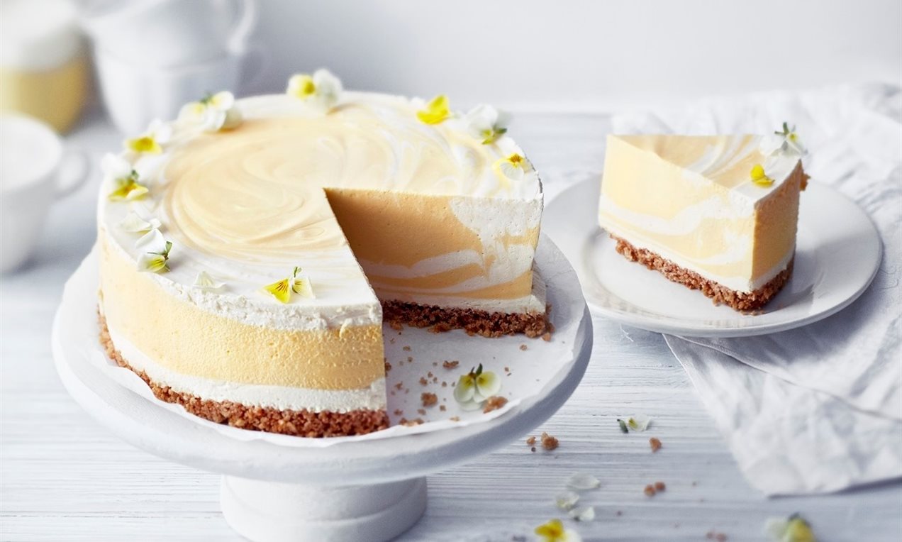 Glutenfri cheesecake med mango och citron