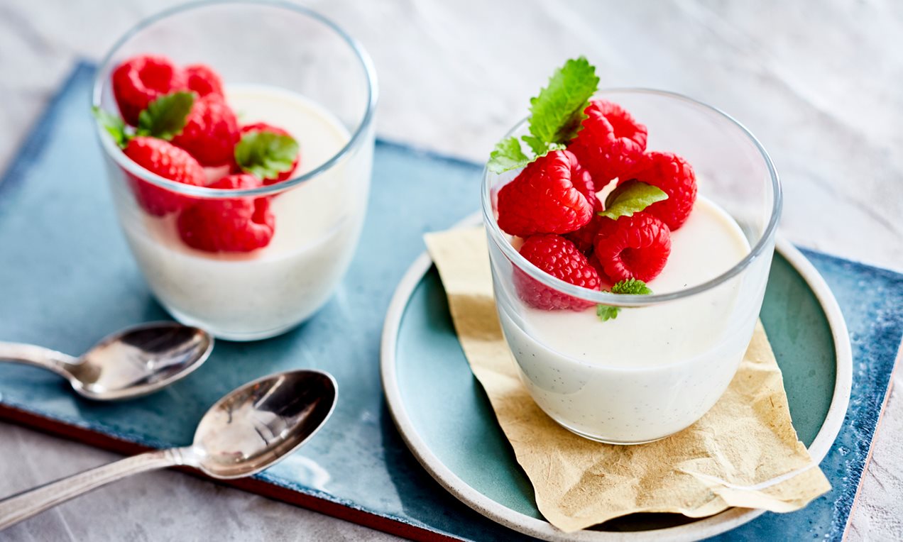 Ljuvlig vaniljpannacotta