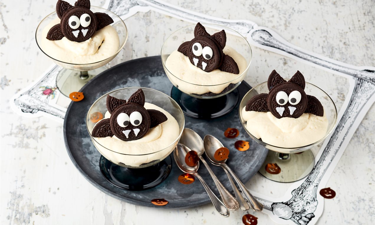 Halloweendessert i glas
