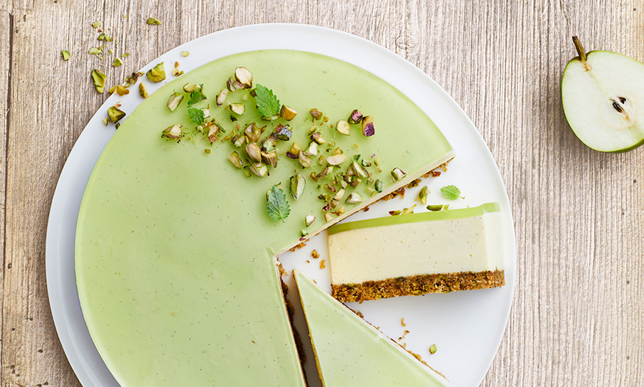 Cheesecake med päron och lime