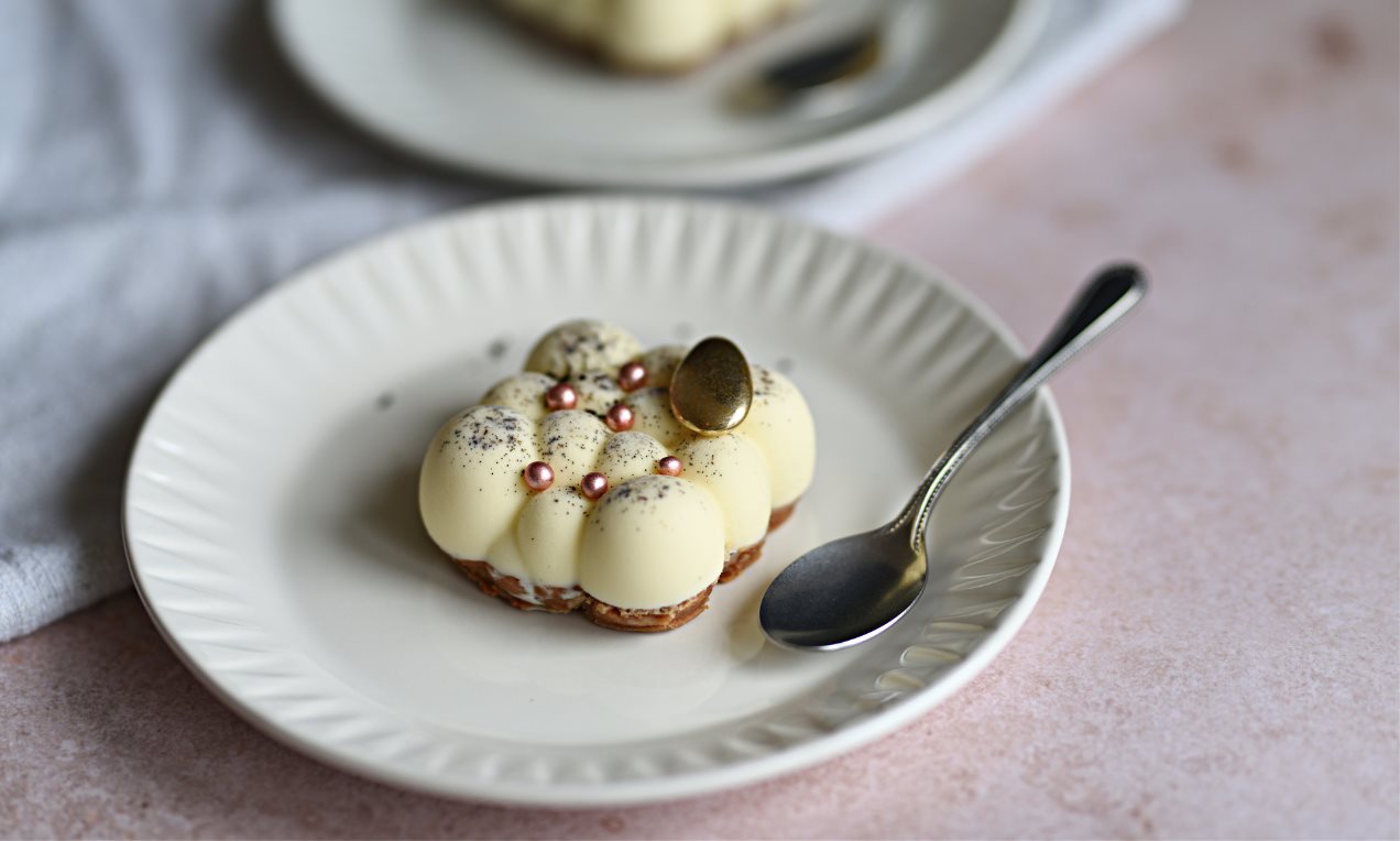 Vaniljmousse med chokladbotten